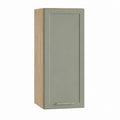 Armoire murale de salle de bain vert sauge et chêne 30 x 70 x 15 cm en MDF et panneau de particules